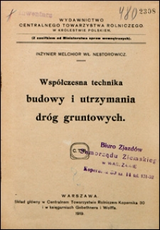 Współczesna technika budowy i utrzymania dróg gruntowych