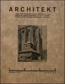 Architekt 1925 nr 6