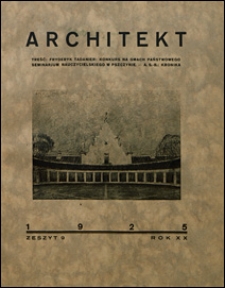 Architekt 1925 nr 9
