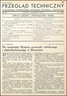 Przegląd Techniczny 1936 nr 20
