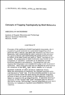 Concepts of Trapping Topologically by Shell Molecules