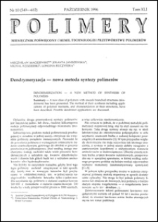 Dendrymeryzacja — nowa metoda syntezy polimerów