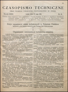 Czasopismo Techniczne 1918 nr 10