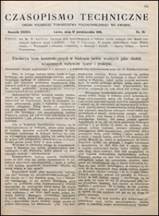 Czasopismo Techniczne 1918 nr 19