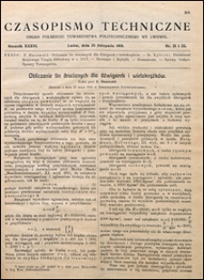 Czasopismo Techniczne 1918 nr 21-22