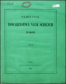 Pamiętnik Towarzystwa Nauk Ścisłych w Paryżu. T. 2