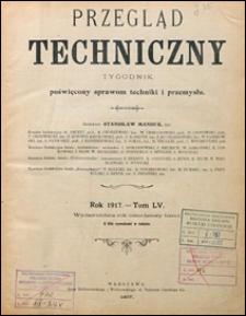 Przegląd Techniczny 1917 Spis Artykułów