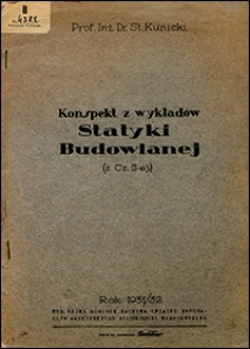 Konspekt wykładów statyki budowlanej (z cz. II)