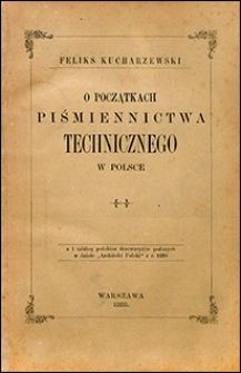O początkach piśmiennictwa technicznego w Polsce