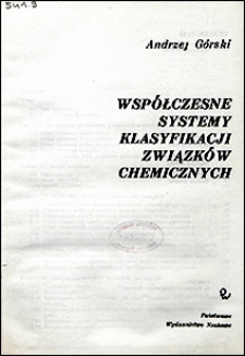 Współczesne systemy klasyfikacji związków chemicznych