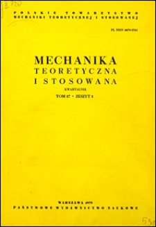 Mechanika Teoretyczna i Stosowana 1979 z. 1