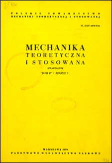 Mechanika Teoretyczna i Stosowana 1979 z. 3