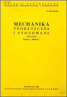 Mechanika Teoretyczna i Stosowana 1980 z. 1