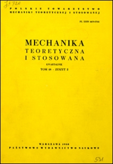 Mechanika Teoretyczna i Stosowana 1980 z. 2