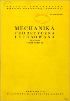 Mechanika Teoretyczna i Stosowana 1984 z. 1-2