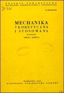 Mechanika Teoretyczna i Stosowana 1985 z.2
