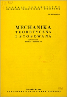 Mechanika Teoretyczna i Stosowana 1985 z.3-4