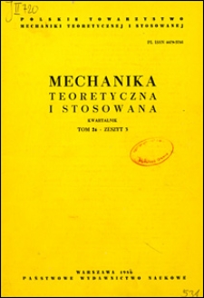 Mechanika Teoretyczna i Stosowana 1986 z. 3