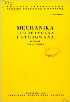 Mechanika Teoretyczna i Stosowana 1986 z. 3