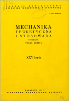 Mechanika Teoretyczna i Stosowana 1987 z. 4