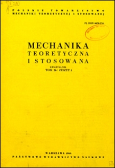 Mechanika Teoretyczna i Stosowana 1988 z. 1