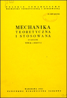 Mechanika Teoretyczna i Stosowana 1988 z. 2