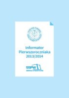 Informator Pierwszoroczniaka 2013/2014
