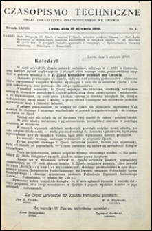 Czasopismo Techniczne 1910 nr 1