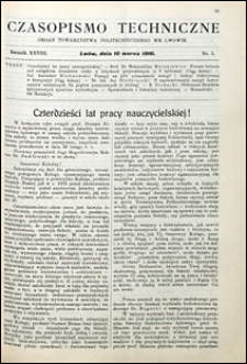 Czasopismo Techniczne 1910 nr 5