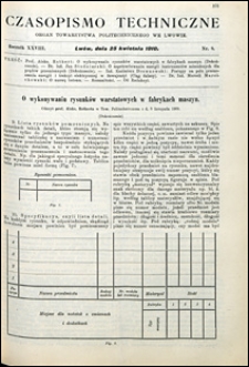 Czasopismo Techniczne 1910 nr 8