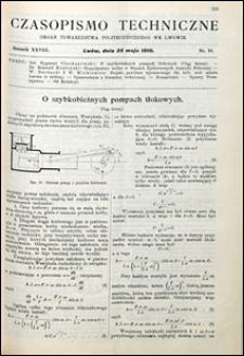 Czasopismo Techniczne 1910 nr 10