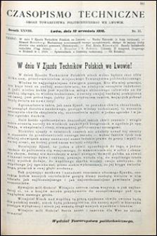 Czasopismo Techniczne 1910 nr 17