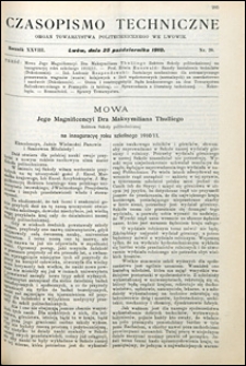 Czasopismo Techniczne 1910 nr 20