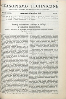 Czasopismo Techniczne 1910 nr 23