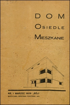 Dom, Osiedle, Mieszkanie 1929 nr 1