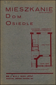 Mieszkanie, Osiedle, Dom 1929 nr 1