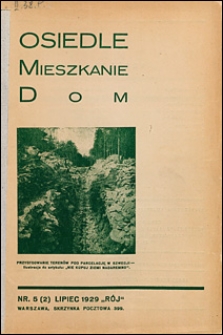 Osiedle, Mieszkanie, Dom 1929 nr 5 (2)