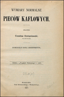 Wymiary normalne pieców kaflowych