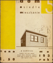 Dom, Osiedle, Mieszkanie 1932 nr 5