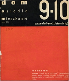 Dom, Osiedle, Mieszkanie 1932 nr 9-10