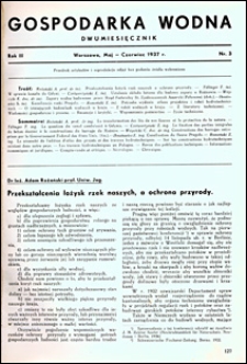 Gospodarka Wodna 1937 nr 3