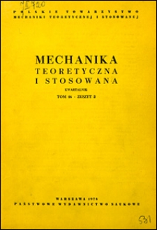 Mechanika Teoretyczna i Stosowana 1978 nr 2