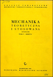 Mechanika Teoretyczna i Stosowana 1975 nr 2