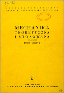 Mechanika Teoretyczna i Stosowana 1975 nr 4