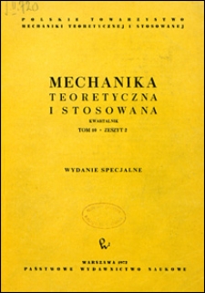 Mechanika Teoretyczna i Stosowana 1972 nr 2