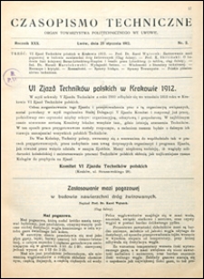 Czasopismo Techniczne 1912 nr 2