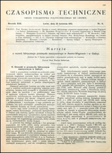 Czasopismo Techniczne 1912 nr 11