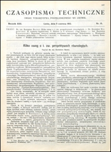 Czasopismo Techniczne 1912 nr 15