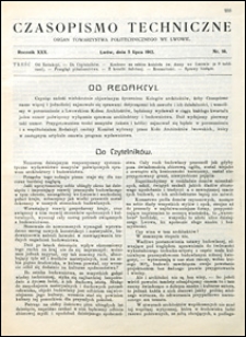 Czasopismo Techniczne 1912 nr 18
