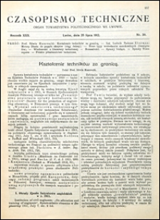 Czasopismo Techniczne 1912 nr 20